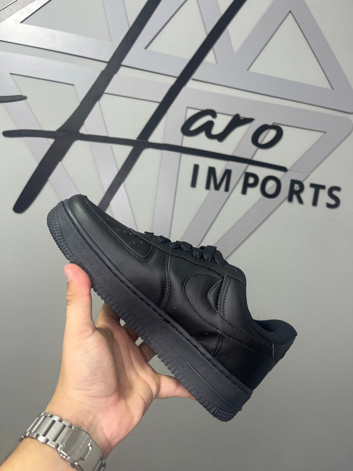 Tênis Force AF1 Preto Couro